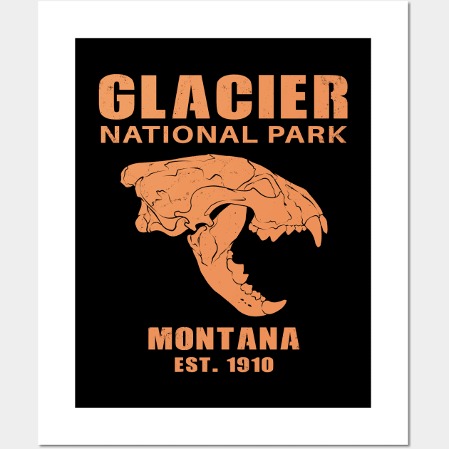 Glacier National Park Montana Wall Art by NicGrayTees